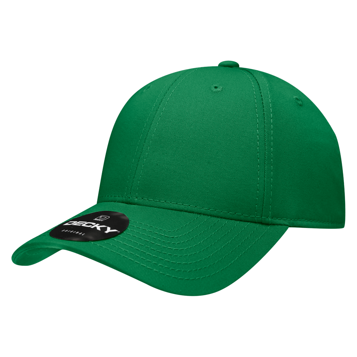Decky 6 Panel Low Profile Structured Cotton Cap | Decky 209 Kelly OSFM Hats