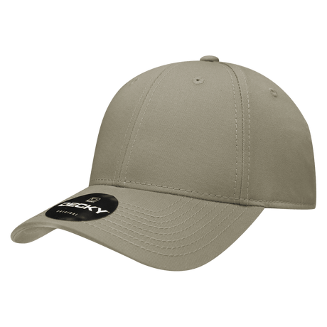 Decky 6 Panel Low Profile Structured Cotton Cap | Decky 209 Khaki OSFM Hats