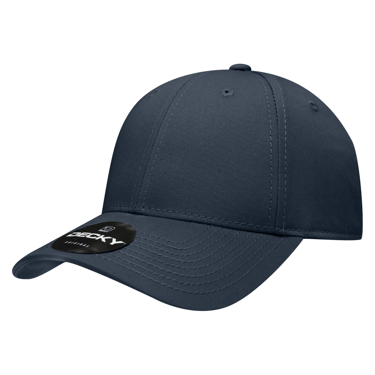 Decky 6 Panel Low Profile Structured Cotton Cap | Decky 209 Navy OSFM Hats