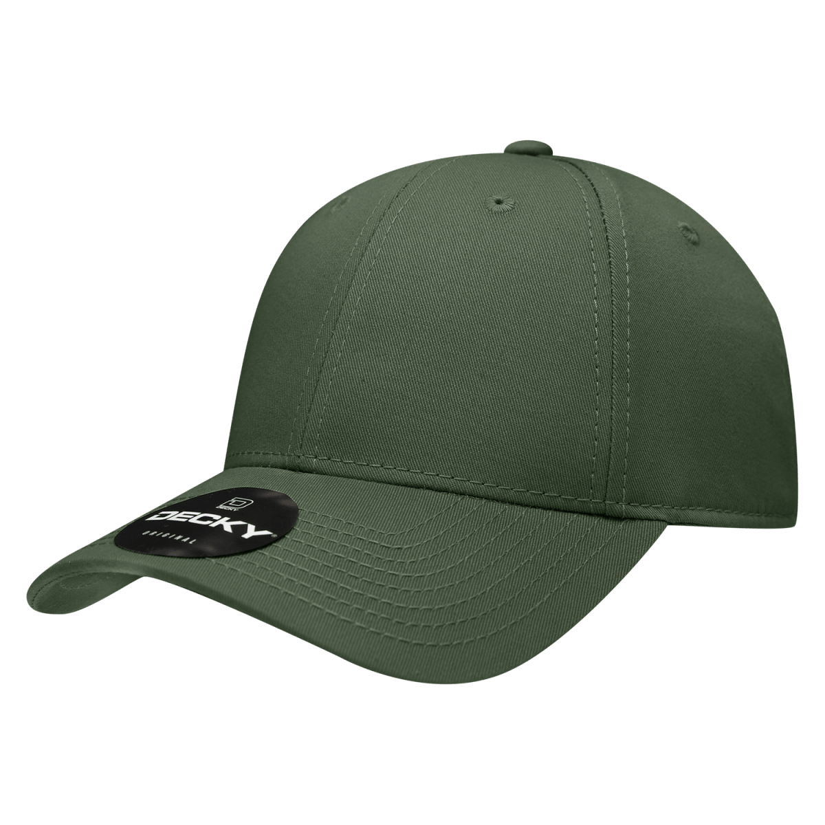 Decky 6 Panel Low Profile Structured Cotton Cap | Decky 209 Olive OSFM Hats