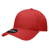 Decky 6 Panel Low Profile Structured Cotton Cap | Decky 209 Red OSFM Hats