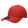 Decky 6 Panel Low Profile Structured Cotton Cap | Decky 209 Red OSFM Hats