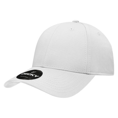 Decky 6 Panel Low Profile Structured Cotton Cap | Decky 209 White OSFM Hats
