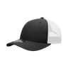 Decky 6 Panel Low Profile Structured Cotton Trucker | Decky 214 Black/White OSFM