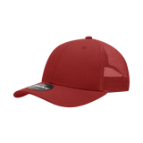 Decky 6 Panel Low Profile Structured Cotton Trucker | Decky 214 Cardinal/Cardinal OSFM
