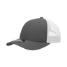 Decky 6 Panel Low Profile Structured Cotton Trucker | Decky 214 Charcoal/White OSFM