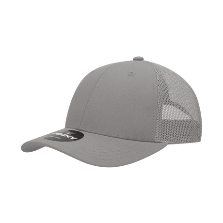 Decky 6 Panel Low Profile Structured Cotton Trucker | Decky 214 Grey/Grey OSFM