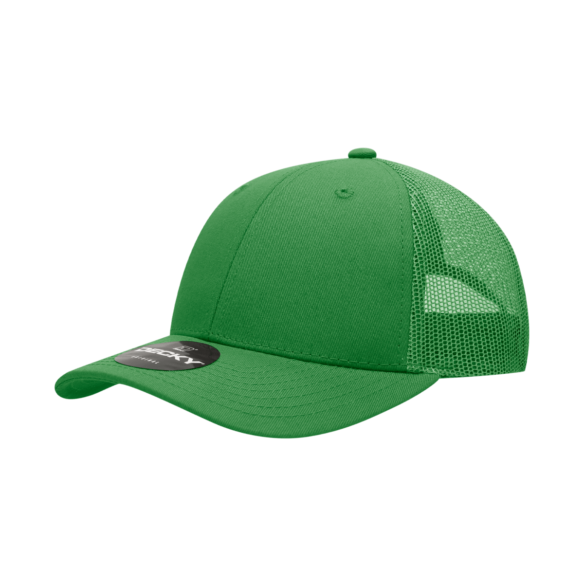 Decky 6 Panel Low Profile Structured Cotton Trucker | Decky 214 Kelly/Kelly OSFM