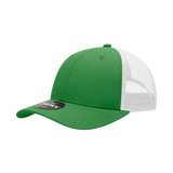 Decky 6 Panel Low Profile Structured Cotton Trucker | Decky 214 Kelly/White OSFM
