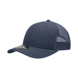 Decky 6 Panel Low Profile Structured Cotton Trucker | Decky 214 Navy/Navy OSFM