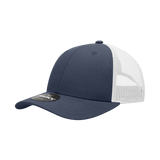 Decky 6 Panel Low Profile Structured Cotton Trucker | Decky 214 Navy/White OSFM