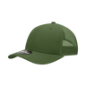 Decky 6 Panel Low Profile Structured Cotton Trucker | Decky 214 Olive/Olive OSFM