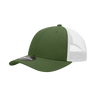 Decky 6 Panel Low Profile Structured Cotton Trucker | Decky 214 Olive/White OSFM