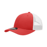Decky 6 Panel Low Profile Structured Cotton Trucker | Decky 214 Red/White OSFM