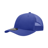 Decky 6 Panel Low Profile Structured Cotton Trucker | Decky 214 Royal/Royal OSFM