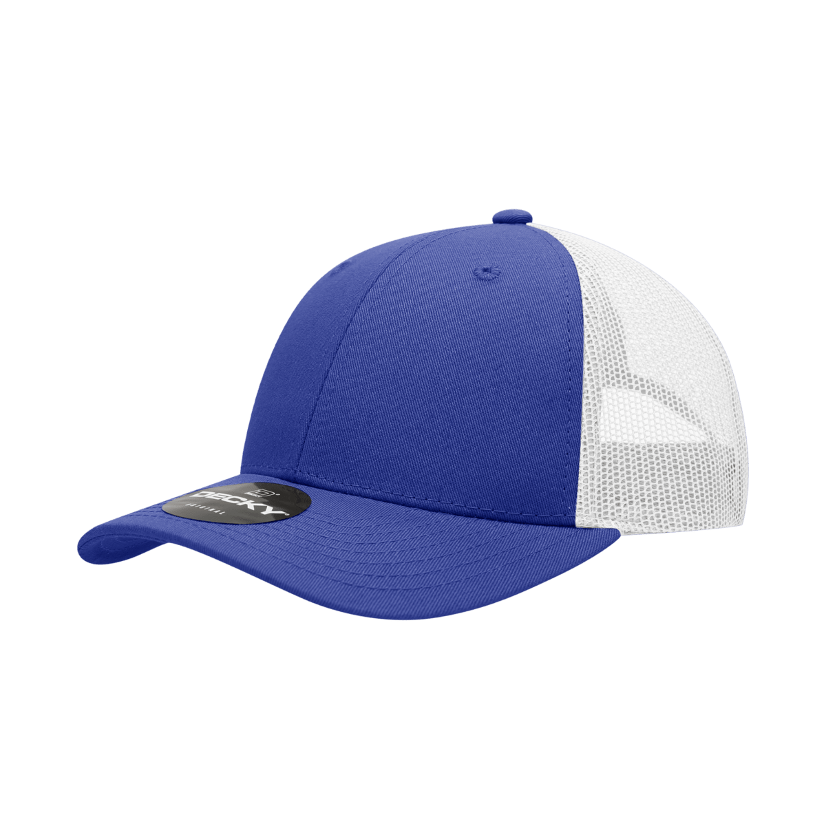 Decky 6 Panel Low Profile Structured Cotton Trucker | Decky 214 Royal/White OSFM