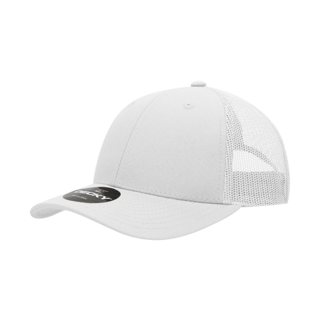 Decky 6 Panel Low Profile Structured Cotton Trucker | Decky 214 White/White OSFM