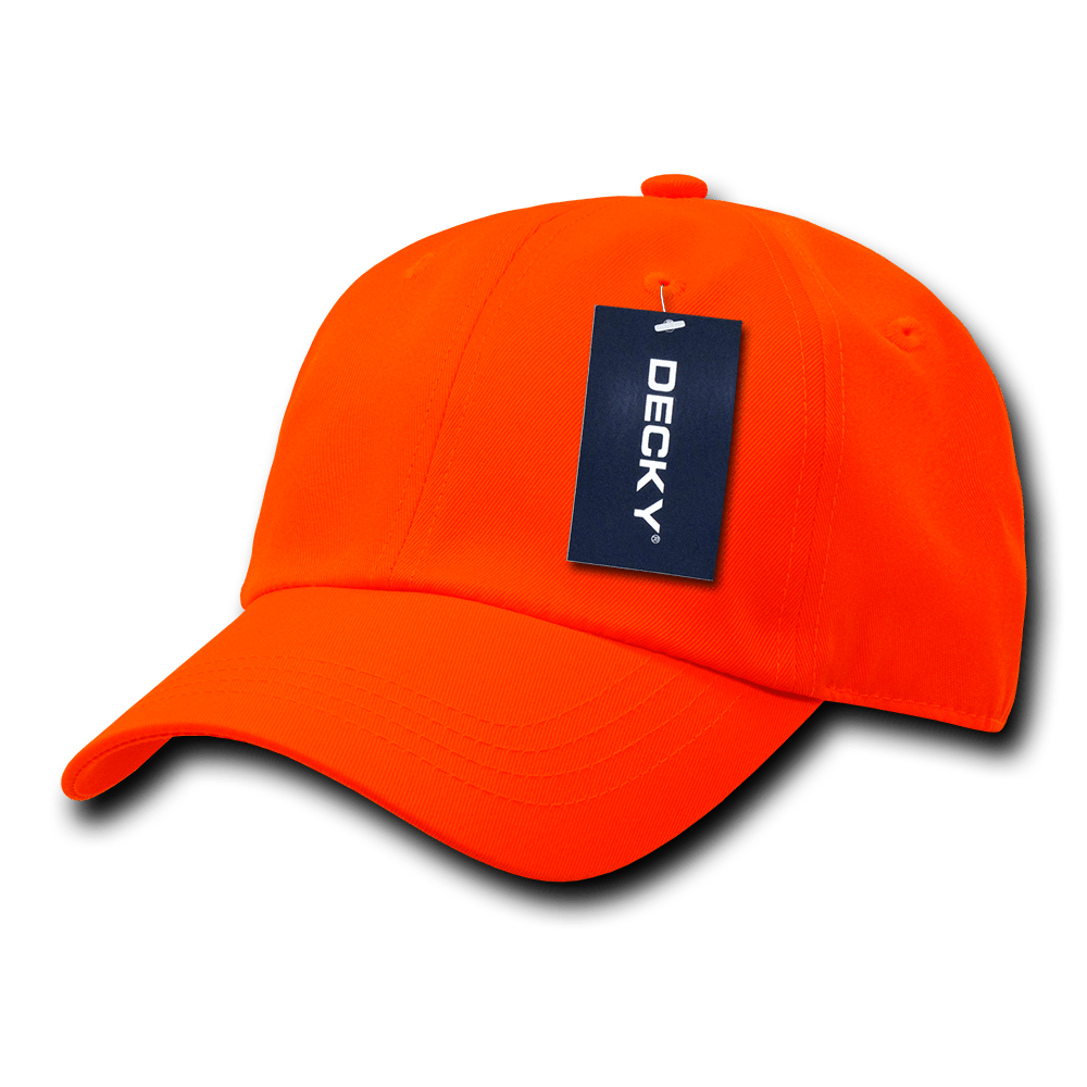 Decky 6 Panel Low Profile Structured Neon Cap | Decky 761 Neon Orange OSFM Hats
