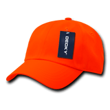 Decky 6 Panel Low Profile Structured Neon Cap | Decky 761 Neon Orange OSFM Hats