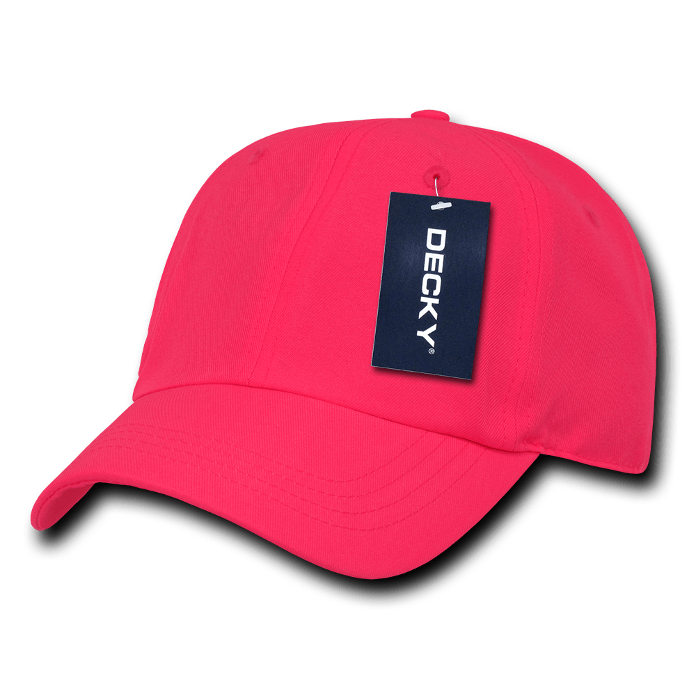 Decky 6 Panel Low Profile Structured Neon Cap | Decky 761 Neon Pink OSFM Hats