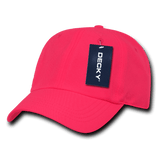 Decky 6 Panel Low Profile Structured Neon Cap | Decky 761 Neon Pink OSFM Hats