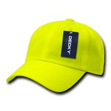 Decky 6 Panel Low Profile Structured Neon Cap | Decky 761 Neon Yellow OSFM Hats