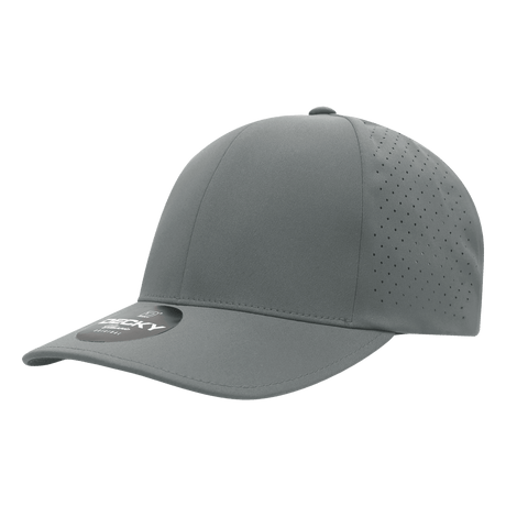 Decky 6 Panel Low Profile Structured Perforated Performance Cap | Decky 6046 Charcoal Standard Hats