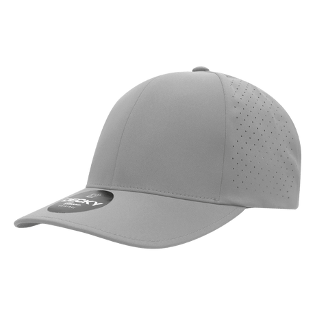 Decky 6 Panel Low Profile Structured Perforated Performance Cap | Decky 6046 Grey Standard Hats