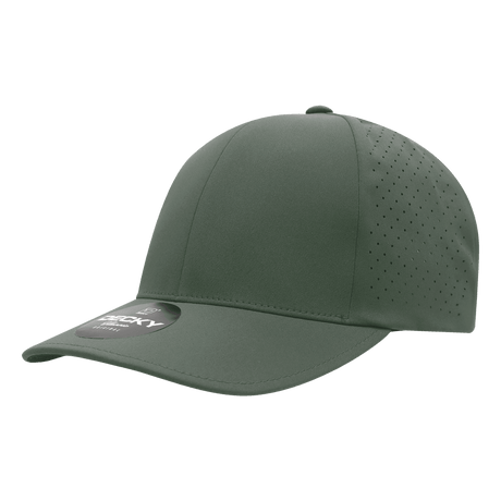 Decky 6 Panel Low Profile Structured Perforated Performance Cap | Decky 6046 Loden Standard Hats