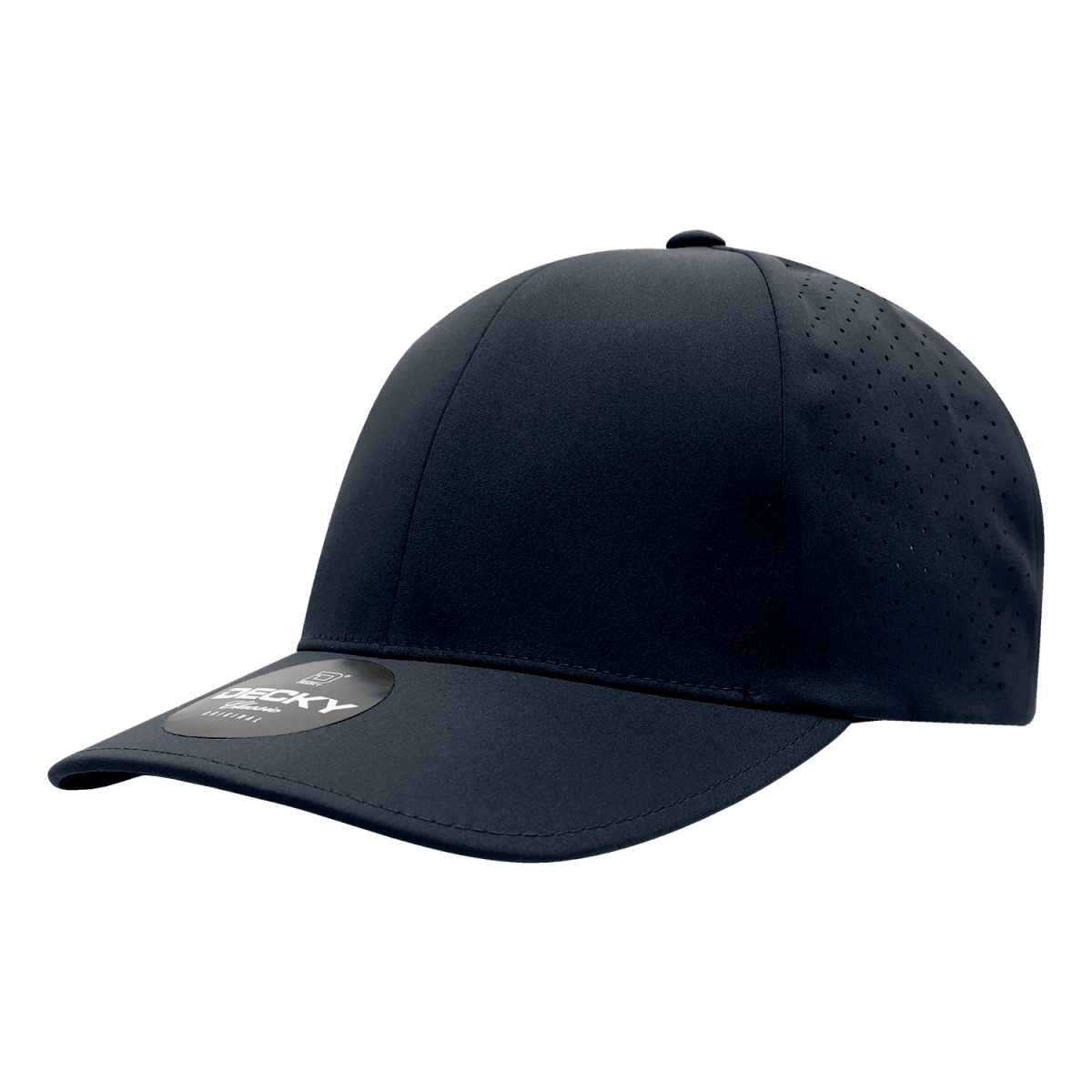 Decky 6 Panel Low Profile Structured Perforated Performance Cap | Decky 6046 Navy Standard Hats
