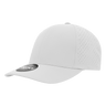 Decky 6 Panel Low Profile Structured Perforated Performance Cap | Decky 6046 White Standard Hats