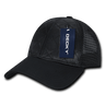 Decky 6 Panel Low Profile Structured Quilted Trucker | Decky 1142 Black OSFM