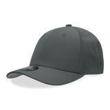 Decky 6 Panel Mid Prof Perforated Cap | Decky 6412 Charcoal Standard Hats