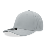 Decky 6 Panel Mid Prof Perforated Cap | Decky 6412 Grey Standard Hats