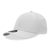 Decky 6 Panel Mid Prof Perforated Cap | Decky 6412 White Standard Hats