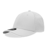 Decky 6 Panel Mid Prof Perforated Cap | Decky 6412 White Standard Hats