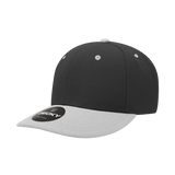Decky 6 Panel Mid Profile Structured Acrylic/Polyester Cap | Decky 207 BLK/GRY Standard Hats