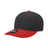 Decky 6 Panel Mid Profile Structured Acrylic/Polyester Cap | Decky 207 BLK/RED Standard Hats
