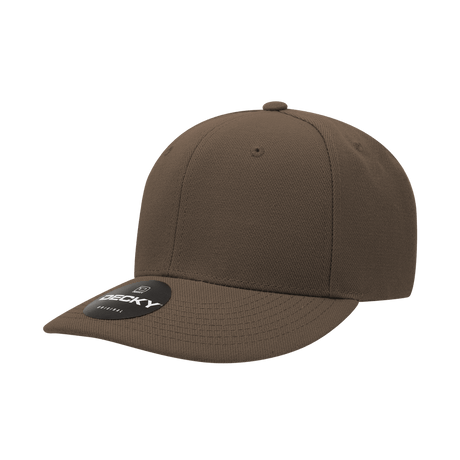 Decky 6 Panel Mid Profile Structured Acrylic/Polyester Cap | Decky 207 Brown Standard Hats