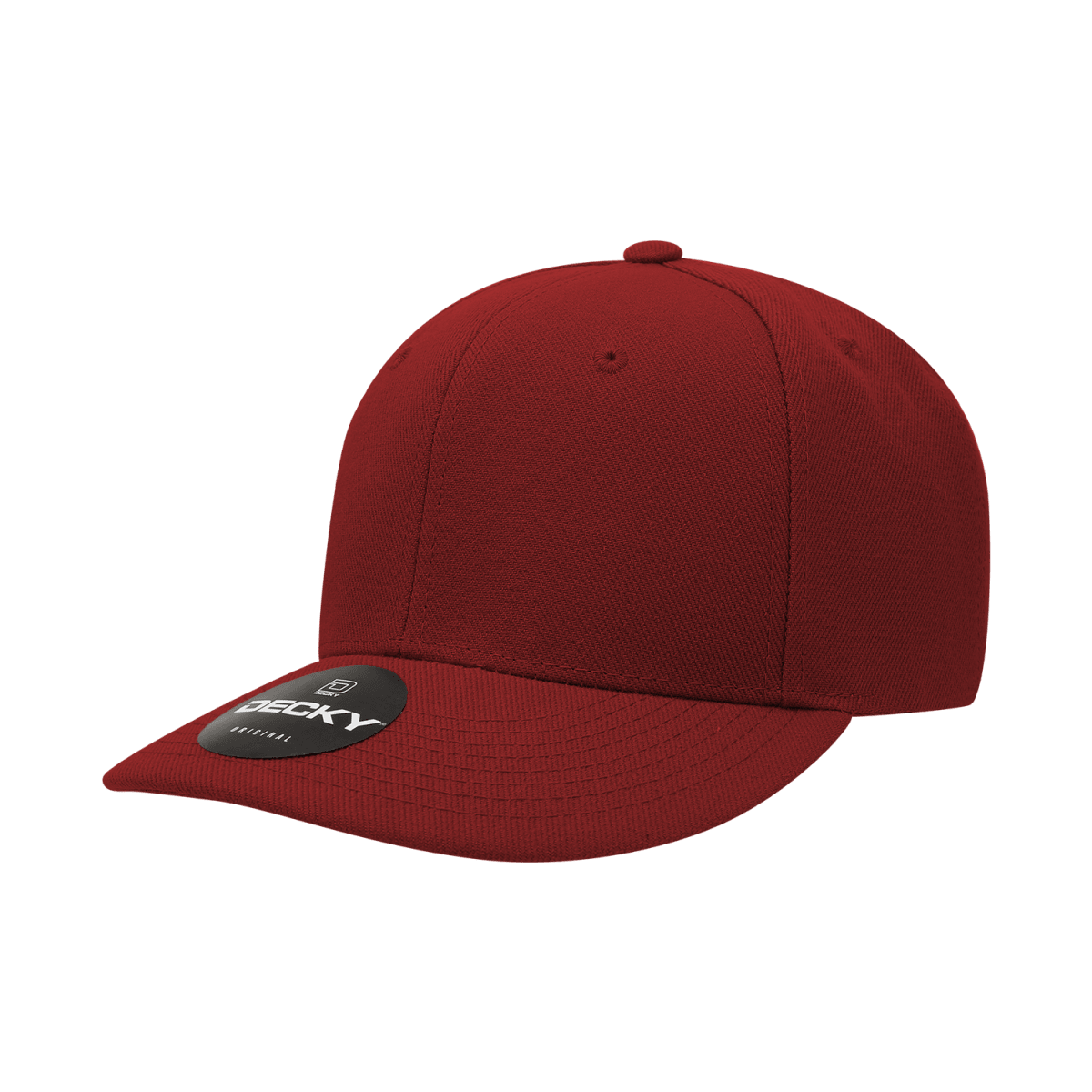 Decky 6 Panel Mid Profile Structured Acrylic/Polyester Cap | Decky 207 Cardinal Standard Hats