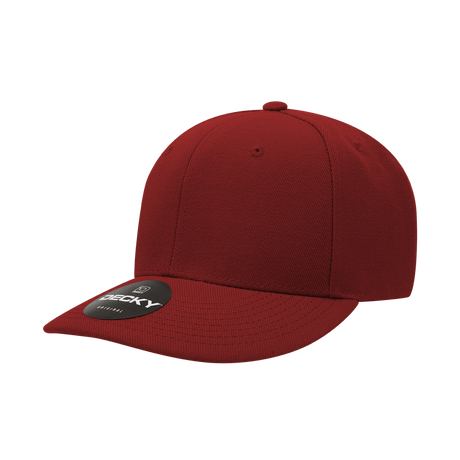 Decky 6 Panel Mid Profile Structured Acrylic/Polyester Cap | Decky 207 Cardinal Standard Hats