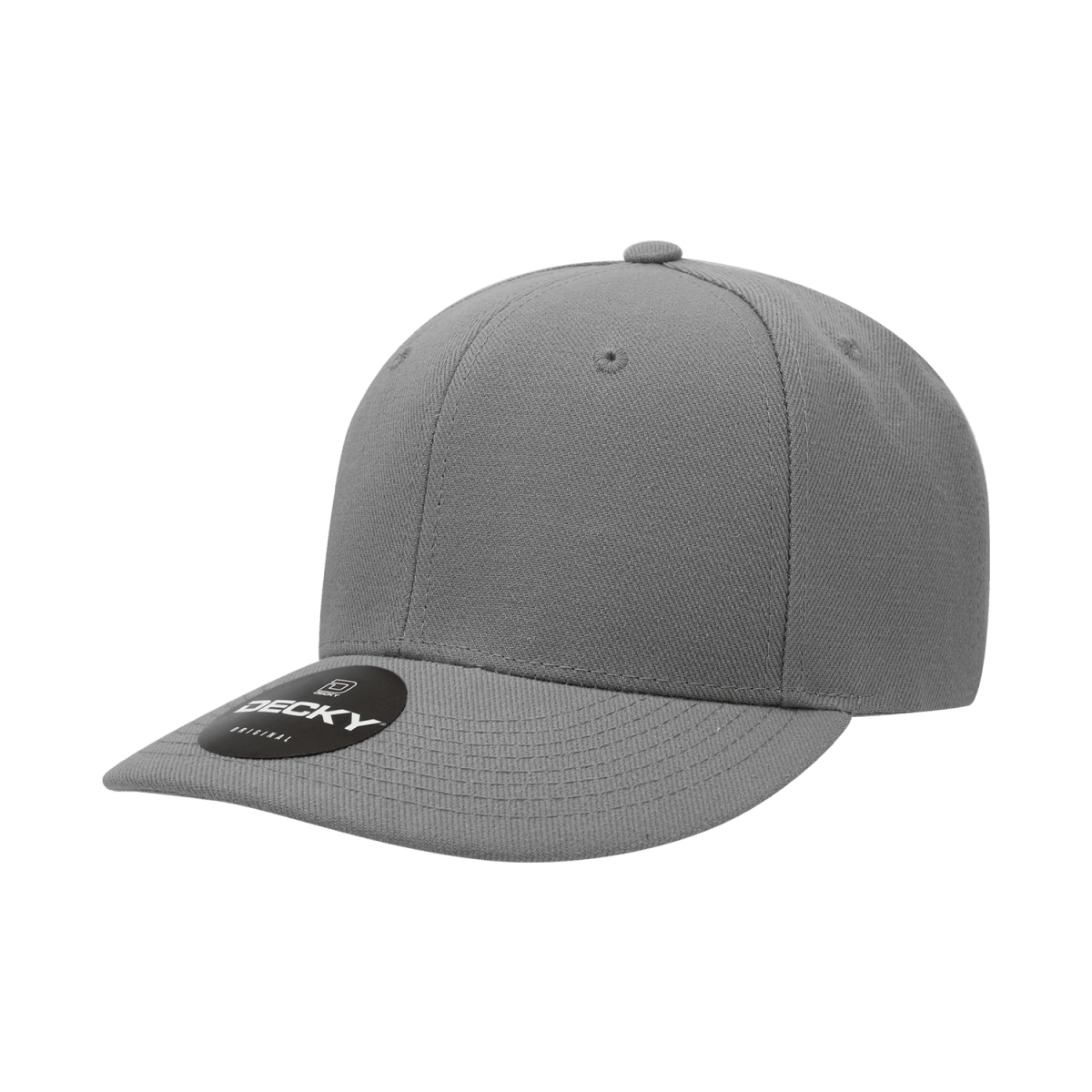 Decky 6 Panel Mid Profile Structured Acrylic/Polyester Cap | Decky 207 Charcoal Standard Hats