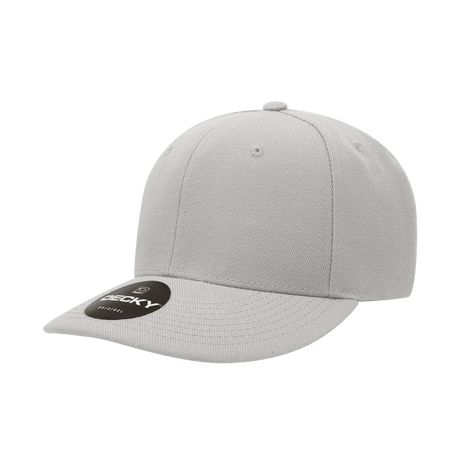 Decky 6 Panel Mid Profile Structured Acrylic/Polyester Cap | Decky 207 GRY Standard Hats