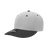 Decky 6 Panel Mid Profile Structured Acrylic/Polyester Cap | Decky 207 GRY/BLK Standard Hats