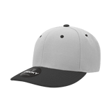 Decky 6 Panel Mid Profile Structured Acrylic/Polyester Cap | Decky 207 GRY/BLK Standard Hats