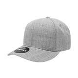 Decky 6 Panel Mid Profile Structured Acrylic/Polyester Cap | Decky 207 Heather Grey Standard Hats
