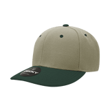 Decky 6 Panel Mid Profile Structured Acrylic/Polyester Cap | Decky 207 KHA/HUN Standard Hats