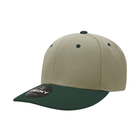 Decky 6 Panel Mid Profile Structured Acrylic/Polyester Cap | Decky 207 KHA/HUN Standard Hats