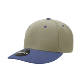 Decky 6 Panel Mid Profile Structured Acrylic/Polyester Cap | Decky 207 KHA/NVY Standard Hats