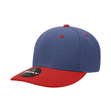 Decky 6 Panel Mid Profile Structured Acrylic/Polyester Cap | Decky 207 NVY/RED Standard Hats